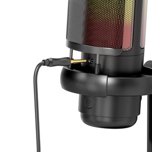 Headphone <strong>Output</strong> Volume Control USB Type C Plug and Play LED Mute Button Streaming Studio Recording <strong>Microphone</strong>