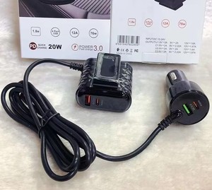 ชุดที่ชาร์จในรถยนต์76W: USB-C PD + สายต่อ QC3.0! ผู้โดยสารด้านหลังที่ชาร์จเร็วข้อเสนอจำกัดเวลา - Product Image 1