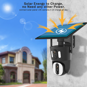 Outdoor 4G Dual Lens Solar kamera UBOX TUYA HD-Überwachungs kamera für die Sicherheit zu Hause mit intelligentem Flutlicht