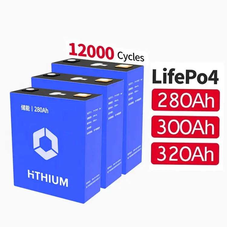 12000 cicli di grande capacità 314Ah Lfp cella ad alta densità di energia 320Ah 340Ah Hthium 3.2V Lifepo4 batteria per 5Mwh contenitore Bess