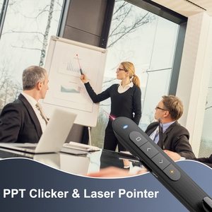 Langstrecken-Power-Point-Stift 2,4 GHz PPT-Seite zum Drehen der drahtlosen Fernbedienung Laserpointer-Stift für Speech4-Tasten Presenter-Stift - Product Image 3