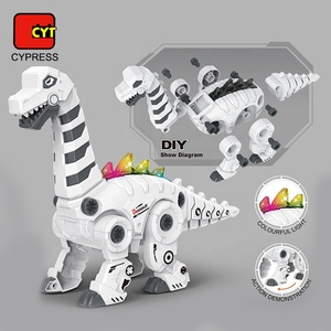 DIYアセンブリロボットB/O電気恐竜ライトサウンドスクリュードライバー電池式教育玩具 - Product Image 3