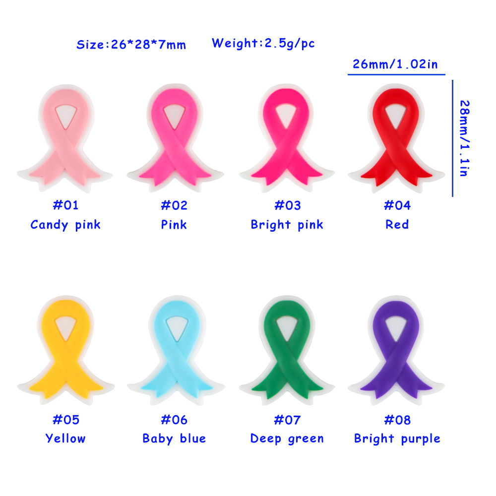 Ribbon silicone Focal bead Mix SA219