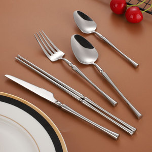 Bộ dao dĩa muỗng cao cấp dày dặn, sang trọng, chất liệu thép không gỉ 304, dùng cho đám cưới - Product Image 2