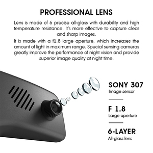 Sony 307 <strong>Sensor</strong> Camera Recording for Car Very High Recording Camera for Car with Backup Camera <strong>Display</strong> - Product Image 4