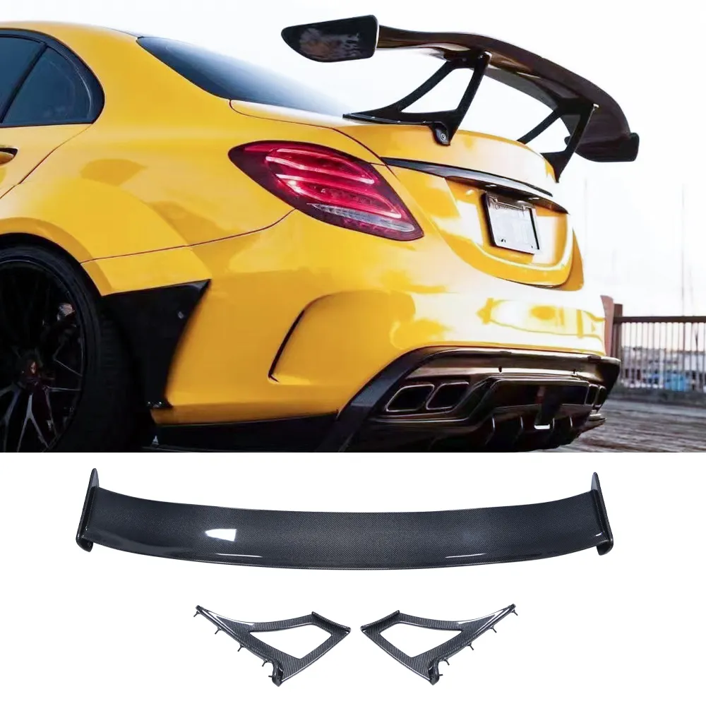 Auto peças para Mercedes C63 Coupe Spoiler de fibra de carbono W205 C63 C63S Atualizado IMP estilo GT cauda spoiler