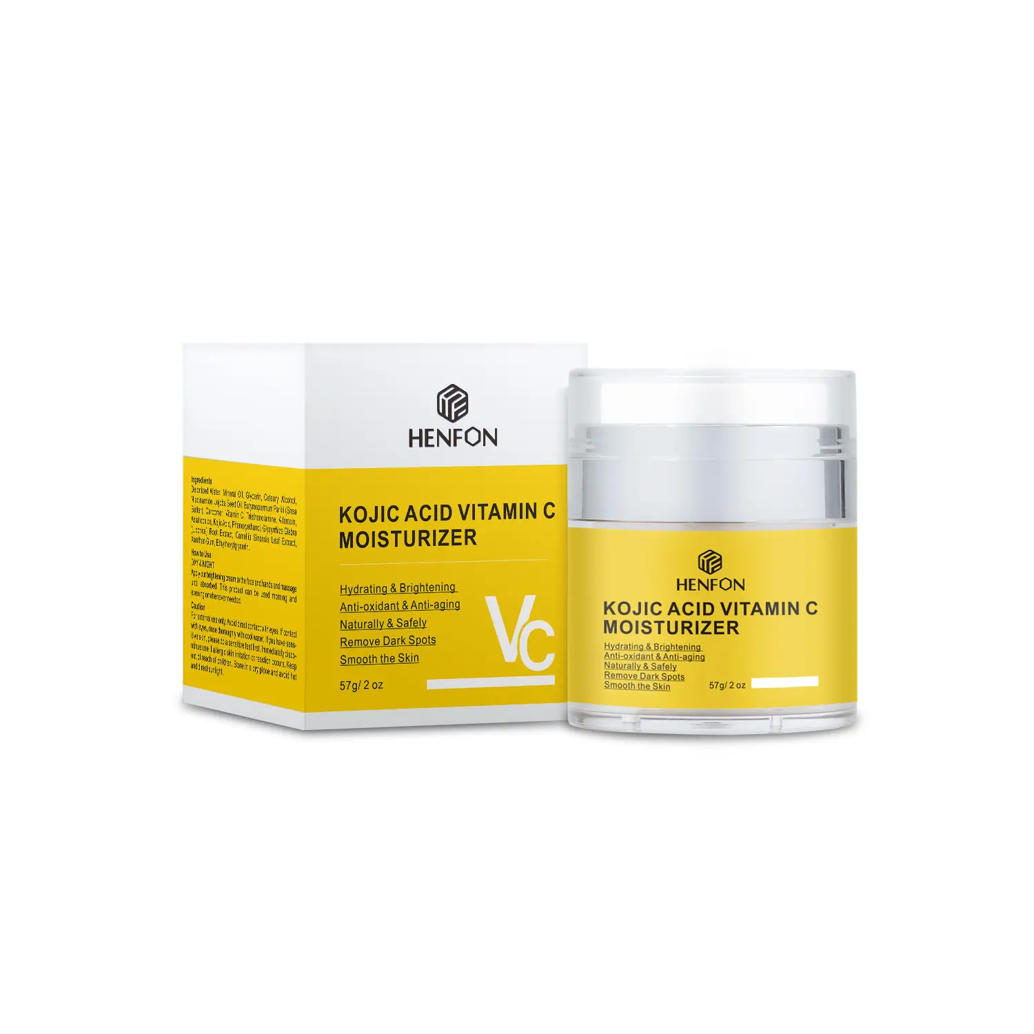 Gran oferta, crema facial de vitamina C para el cuidado de la piel, Ácido Kójico, colágeno, blanqueamiento facial, aclaramiento de la piel, crema facial kójica para piel negra