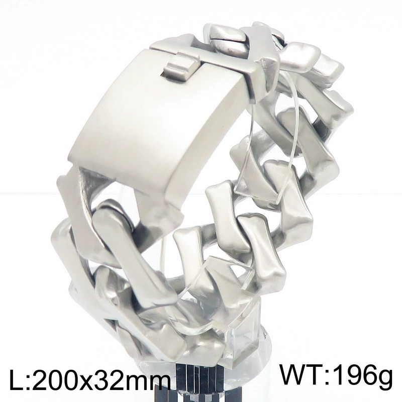 Bracelet en acier de surface de sable 20cm * 32mm