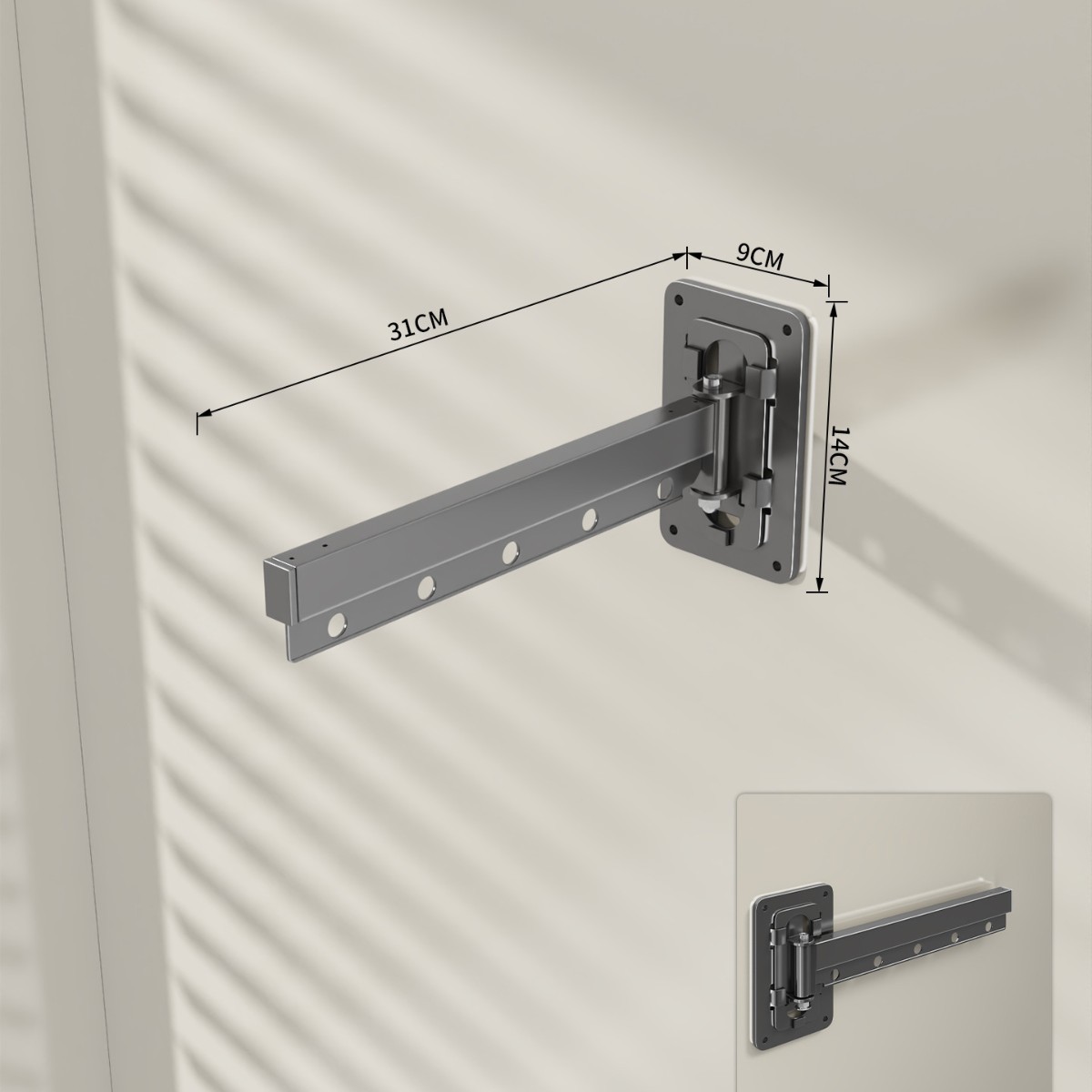 Gunmetal Grey - 5-hole design (folded)