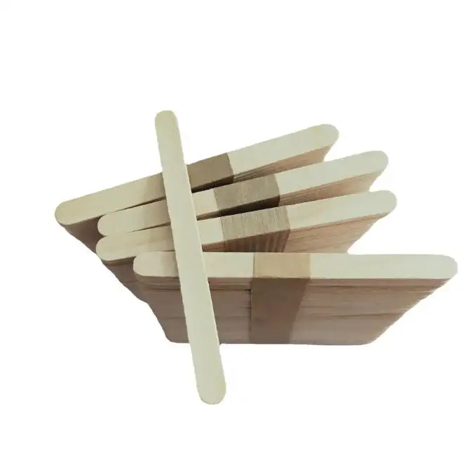 Bastão de sorvete de madeira 114*10*2mm, varas artesanais de picolé