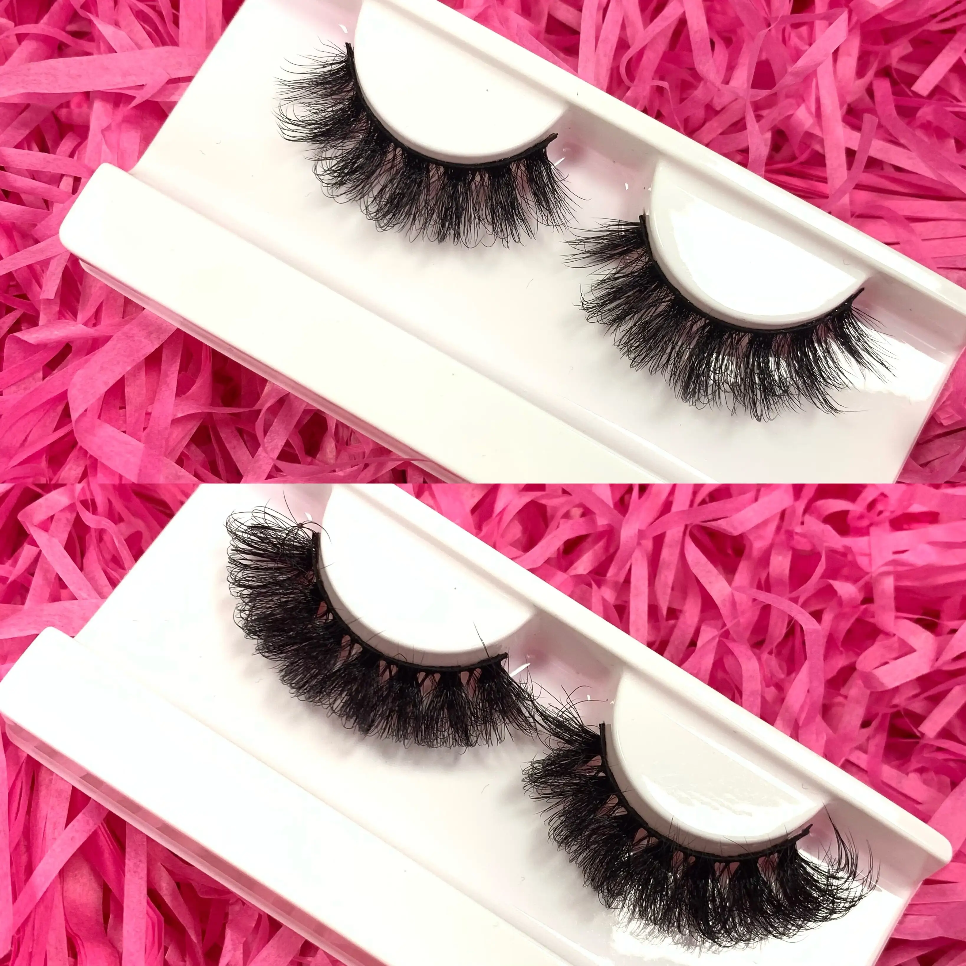Supplier custom pink strip human hair les cils lashes lash vendors wholesale 12mm logo 20mm natural mink eyelashes lashes