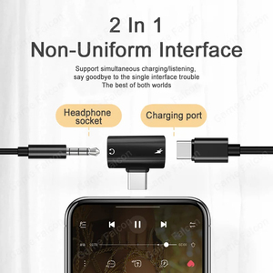 2 in 1 USB C to <strong>3.5mm</strong> Headphone Jack Adapter Type C PD 30W Charge <strong>Audio</strong> Aux <strong>Adaptor</strong> for Huawei Xiaomi Samsung S20 Connectors - Product Image 5