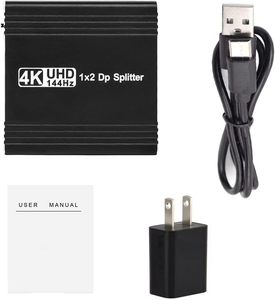 SYONG Displayport <strong>Splitter</strong> 4K@144Hz for Dual Monitors, Supports MST Extend, SST Mirror Mode <strong>1</strong> in <strong>2</strong> Out for Monitor Projector - Product Image 6
