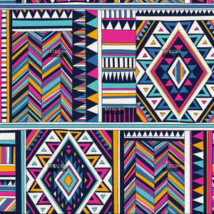 Disegni di stampa tessile Nanyee: stampe Geo Diamond in stile tribale azteco - Product Image 1