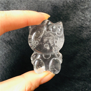 คริสตัลควอตซ์คริสตัล Hello Kitty มือแกะสลักขัดแกะสลักคริสตัล Hello Kitty - Product Image 1