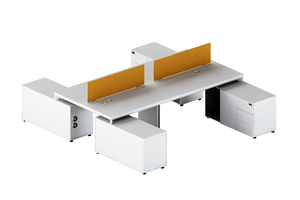 Mesa de ordenador personalizada con ruedas para estación de trabajo de 1, 2, 4, 6 y 8 personas combinada libremente - Product Image 5
