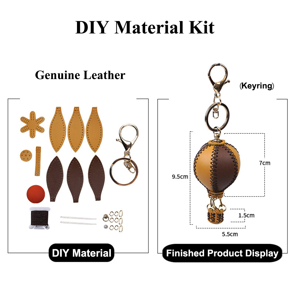 Porte-clés DIY marron orange