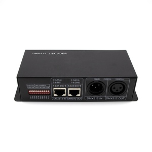 GLS-DMX512-4CH DC12-24V Dip DMX512 декодер 4 канала 4x8A светодиодный диммер контроллер RGBW DMX полоса RGB Освещение черного цвета - Product Image 4