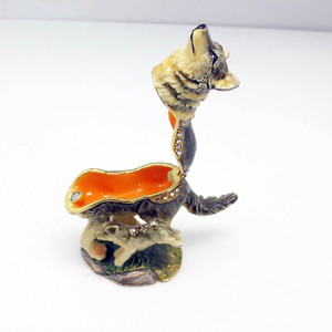 Ювелирная коробка металлическая эмаль креативное кольцо ожерелье серьги коробка для хранения винтажный узел свадебный подарок - Product Image 6