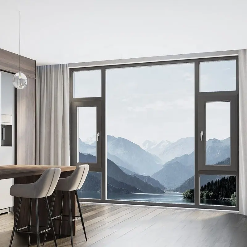 PA design moderno design personalizzato classiche finestre a battente in alluminio a prova di uragano