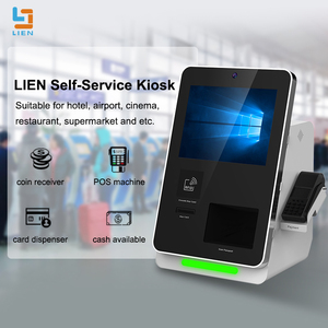OEM 15 Zoll Kiosk Hersteller aktiv touchscreen-<span class=keywords><strong>Code</strong></span>-Scanner Kartenleser smart Zahlung Telemedizin-Kiosk für den Innenbereich