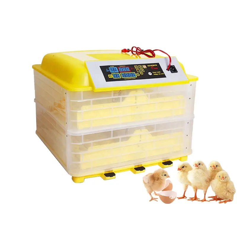 HHD CE onaylı tam otomatik çift güç en iyi fiyat otomatik yumurta dönüş 112 tavuk yumurtası inkübatörü YZ-112
