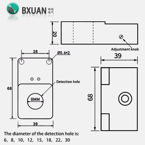 BXUAN DC10-30V Detection Distance 6mm Hole Size Two Wires <strong>Output</strong> DC NC Inductive Switch <strong>Proximity</strong> <strong>Sensor</strong> - Product Image 4