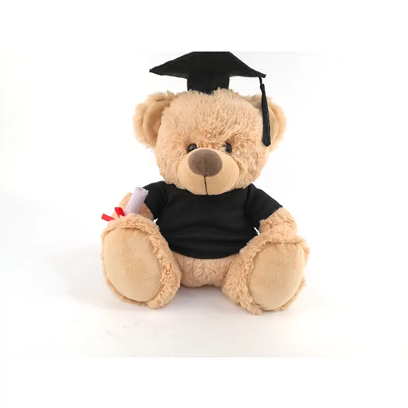 Graduation stuffed teddy bear plush toy soft toy bears China factory