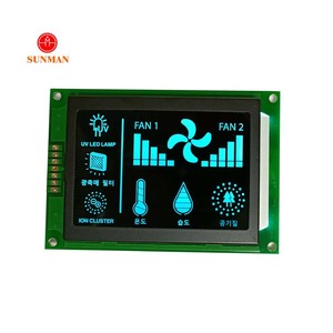 Benutzer definierte High-Level-VA-Modus VA Schwarz 7-Segment-Luftreiniger-LCD-Anzeige mit Controller ic - Product Image 3