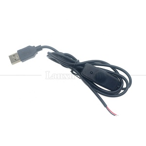 防水硅橡胶盖开/关按钮开关5V USB打开裸2针电线端电缆，用于发光二极管灯 - Product Image 5