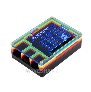 Custodia in acrilico arcobaleno per Raspberry Pi 5, custodia in acrilico traslucido colorato, supporta l'installazione di un dispositivo di raffreddamento attivo ufficiale - Product Image 1