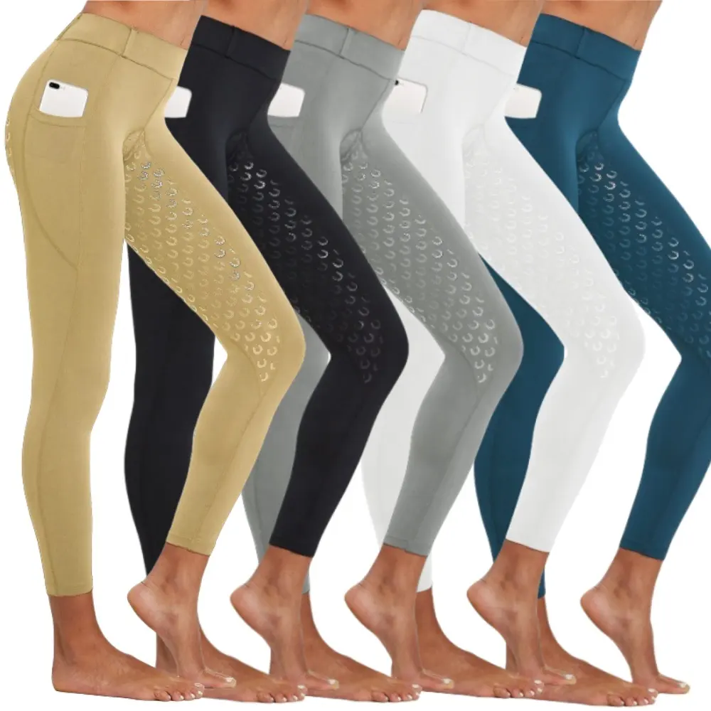 Pantaloni equestri personalizzati a sedile pieno in Silicone pantaloni da equitazione di alta qualità da donna collant reithhe calzoni equestri