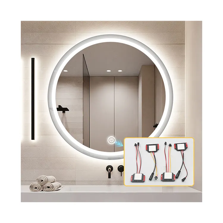 Shinechip Interruptor Táctil Inteligente Monocromo, Sensor Táctil de Espejo de Baño, DC12V/24V, Dos Colores, 3A, 36W, Gran Oferta