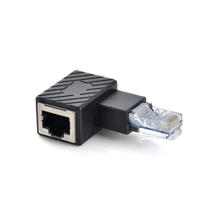 Rete gomito angolato a 90 gradi RJ45 8 p8c adattatore maschio-femmina convertitore di estensione Lan Ethernet Cat5 Cat6 per Router di Computer - Product Image 1