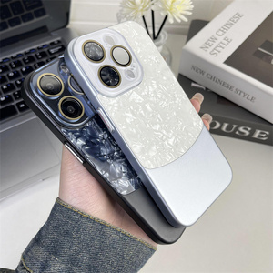 Lüks kadın tarzı deniz kabukları desen cam Lens filmi koruyucu kaplama PC Anti damla telefon iPhone için kılıf 16 13 14 ProMax 15 - Product Image 5