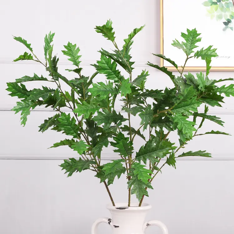Yopin-2169 feuilles d'érable artificielles de haute qualité pour décoration d'intérieur Real Touch Oak Leaves
