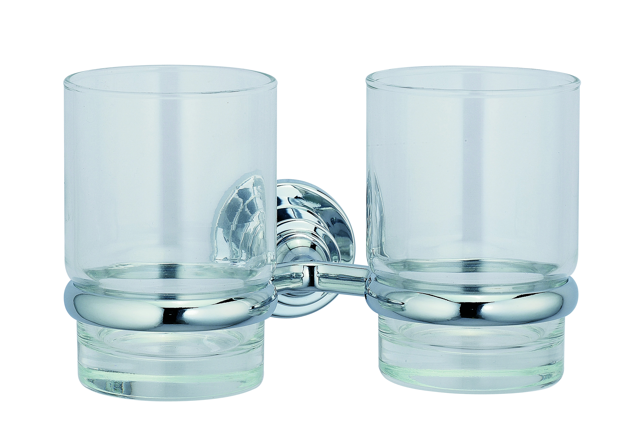 double tumbler holder with glass