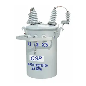Transformador montado en un solo polo 25 Kva a 100 Kva con entrada de 13,8 KV 13,2 KV y salida de 110V 380V 60Hz Li0 Vector Group - Product Image 1