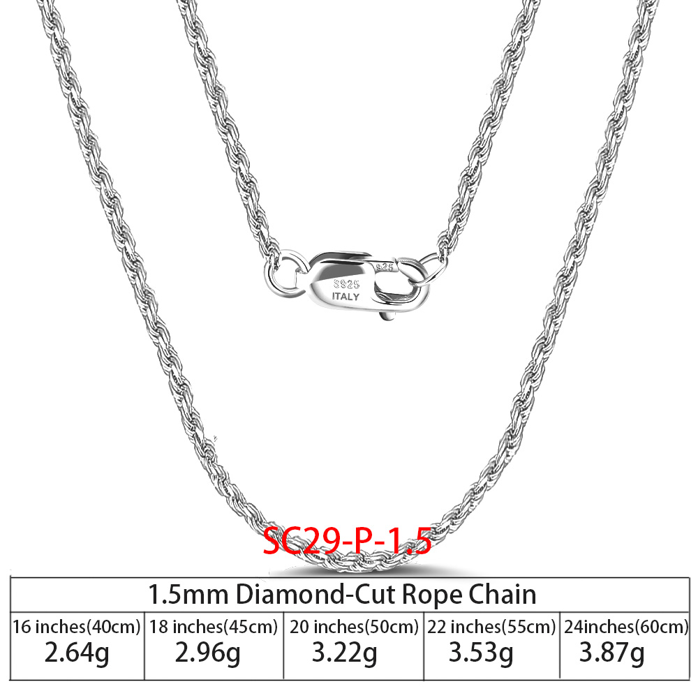 1.5mm-Rhodium Plated