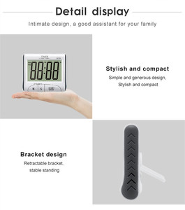 Digitaler Küchen-Timer mit Lautmelder 12/24 Stunden Zeitanzeige Zählen/Abzählen und Stopwatch-Funktion für das Kochen - Product Image 5