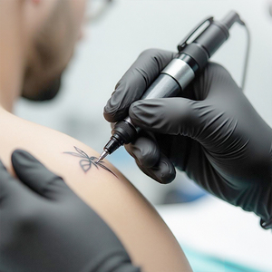 Высококачественные нитриловые перчатки, 5 мил, 100 шт., одноразовые черные нитриловые перчатки, без порошка - Product Image 5