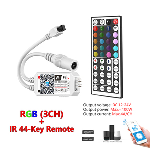 Wi-Fi Smart мини светодиодный контроллер одного цвета RGB RGBW с входным напряжением постоянного тока 5 В, 12 В, 24 В постоянного тока, 100W & удаленным АРР контролем голоса Музыка для умного дома освещения - Product Image 6