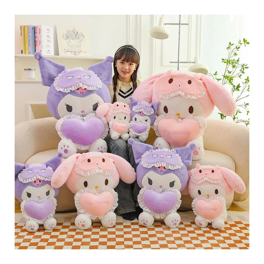 factory direct sale Soft Heart Kuromi birthday children gift Kawaii originality plush toy animal