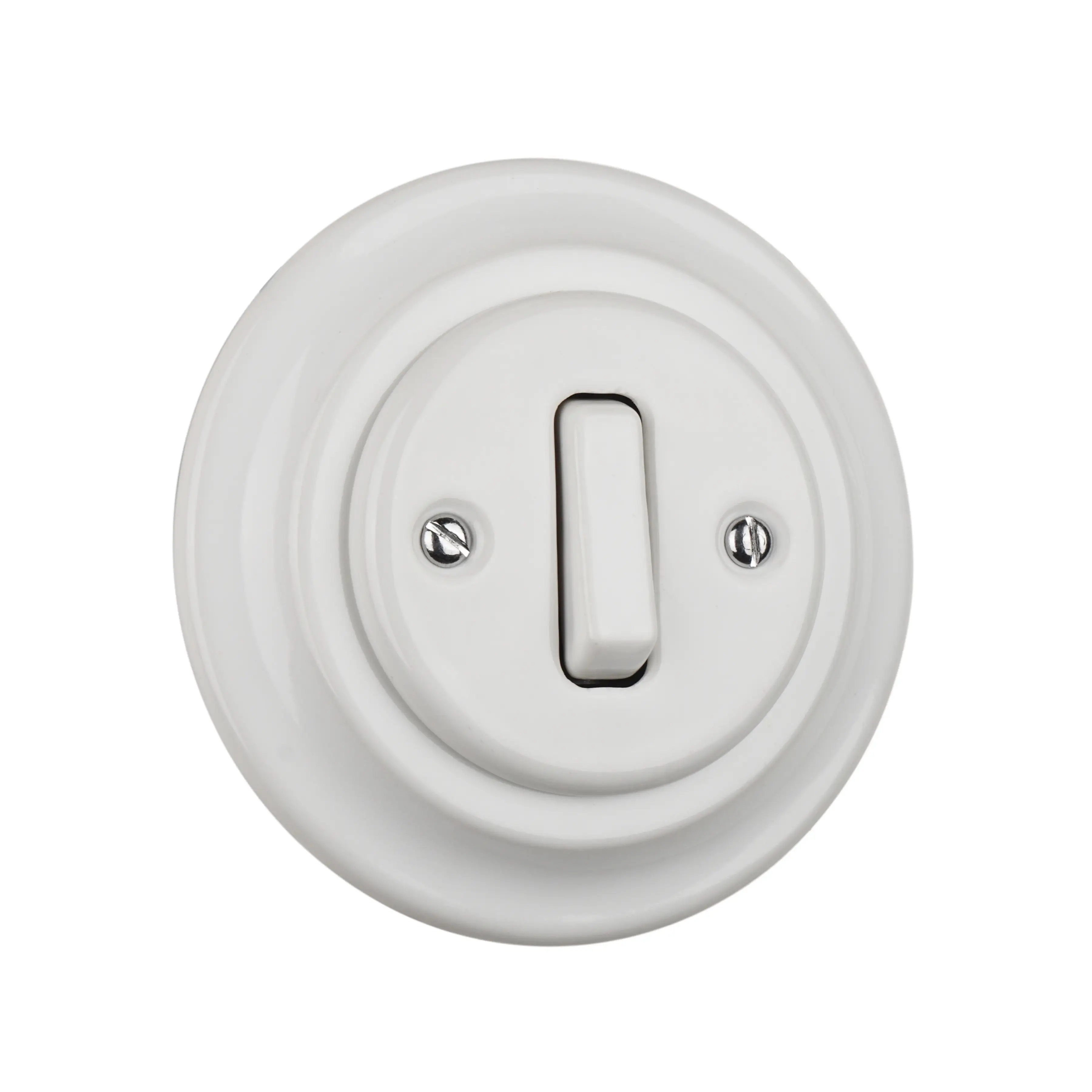 Retro porselen düğmesi anahtarı 1 anahtar, seramik rocker anahtarı, porselen ışık anahtarı