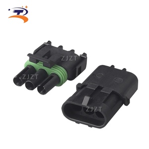 Conector de coche Delphi de 3 núcleos, enchufe de arnés de cables impermeable para uso automotriz, género masculino 12010717 - Product Image 6