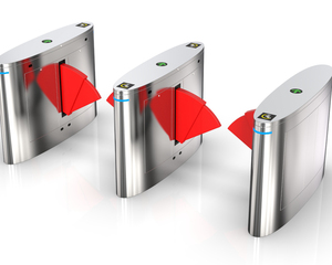 Puerta de barrera de aleta de torniquete de detección infrarroja de control de acceso automático - Product Image 1