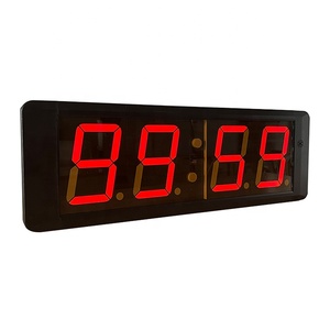 大型デジタルLEDウォールクロックLEDストップウォッチディスプレイ間隔タイマーカウントダウンクロック - Product Image 1