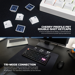 FANTECH MK921 Wireless <strong>Programmable</strong> RGB Gaming <strong>Keyboard</strong> 80 Keys Wired <strong>Mechanical</strong> <strong>Keyboard</strong> Full-Key Anti-Ghosting BT <strong>Keyboard</strong> - Product Image 4