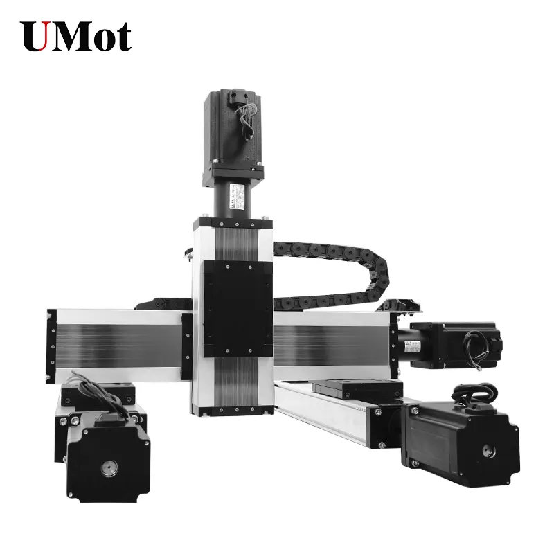 Umot 3 eksenli cnc XYZ masa lineer kılavuz raylı portal Robot kiti step Motor