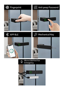 Classical klasik tarzı dijital parmak izi akıllı kapı kilidi Wifi App kontrol kartı şifre anahtar parmak izi dijital güvenlik kilidi - Product Image 4